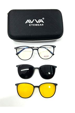 عینک آفتابی مشکی زنانه 52 Avva - کد 896835007
