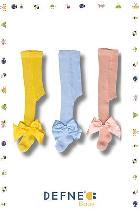 جوراب رنگی بچه گانه پنبه - الاستین Defne Baby - کد 814630955
