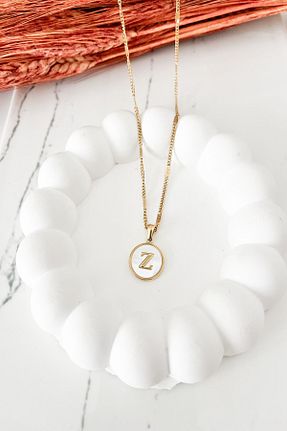 گردنبند استیل ( فولاد ) زرد زنانه استیل ضد زنگ Pretty - کد 896839309