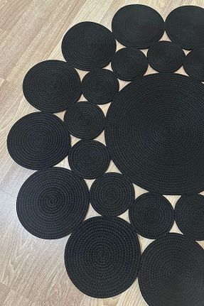 فرش مشکی Çift Taraflı SİMEREV HALI HOME CONSEPT - کد 850463105