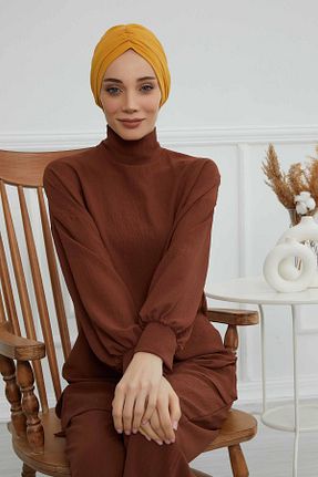 کلاه شنای حجاب زرد زنانه Aisha