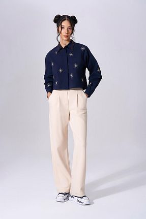 شلوار بژ زنانه پارچه Naar - کد 858606621