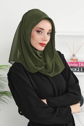 شال خاکی زنانه شیفون Aisha
