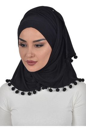 شال مشکی زنانه پنبه ای Ayşe Tasarım - کد 62680374