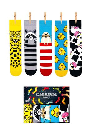 جوراب رنگی زنانه پنبه ای CARNAVAL SOCKS - کد 743596882