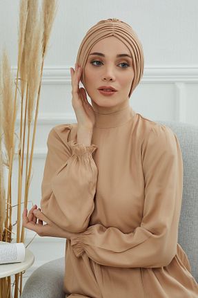 کلاه شنای حجاب قهوه ای زنانه Aisha
