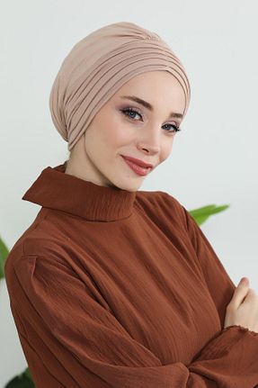 کلاه شنای حجاب قهوه ای زنانه Aisha