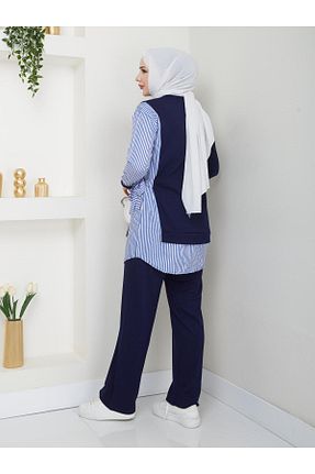 ست بالاتنه و پائین تنه حجاب سرمه ای زنانه اسلیم Moda Krash - کد 896869858