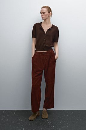 رویه قهوه ای زنانه پنبه ای Massimo Dutti - کد 896023893