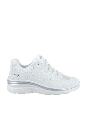 کفش اسنیکر سفید زنانه بند دار Skechers - کد 836068444