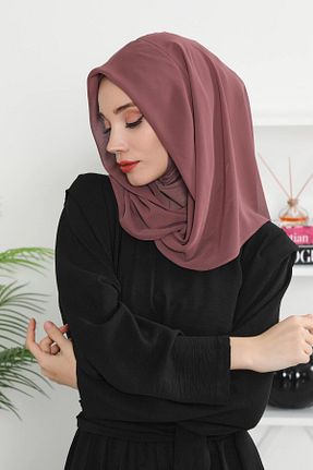 شال صورتی زنانه شیفون Aisha