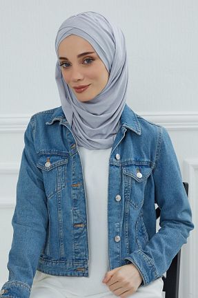 شال طوسی زنانه پنبه ای Aisha