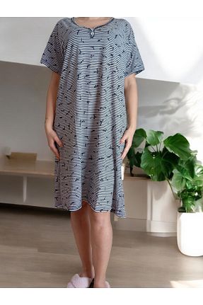 لباس سایز بزرگ مشکی زنانه %100 پنبه enmodaiçgiyim - کد 897766007