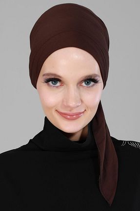 کلاه شنای حجاب قهوه ای زنانه Aisha