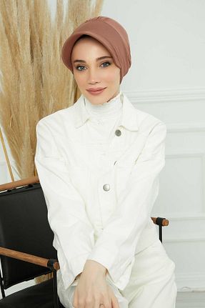 کلاه شنای حجاب قهوه ای زنانه Aisha