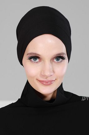 کلاه شنای حجاب مشکی زنانه Aisha