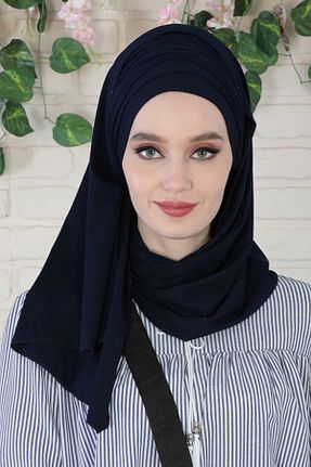 شال سرمه ای زنانه پنبه ای Aisha