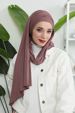 شال صورتی زنانه پنبه ای Aisha