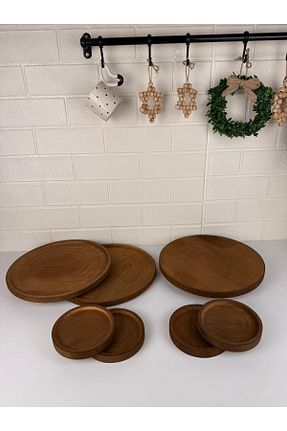 کاسه و بشقاب دکوراتیو قهوه ای چوب Mirilliahome - کد 894996240