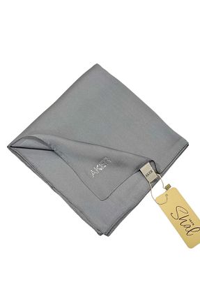روسری طوسی پلی استر Aker - کد 790281706