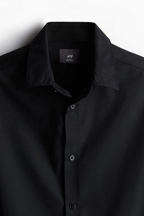 پیراهن مشکی مردانه رگولار H&M - کد 917474471