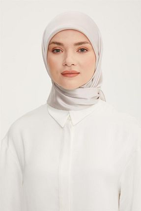 روسری طوسی پلی استر Armine - کد 759421402