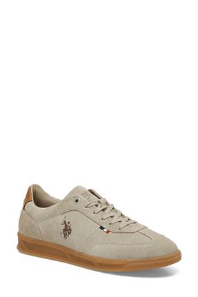کفش اسنیکر بژ مردانه چرم اصل U.S. Polo Assn. - کد 896902424