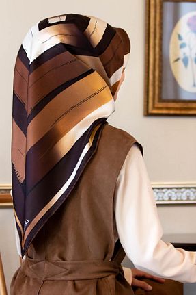 روسری قهوه ای İpek Tivil Vissona - کد 751645610