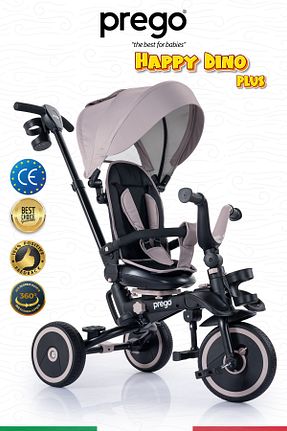 کالسکه 3 چرخ کودک بژ Çift Yönlü Prego - کد 893317520