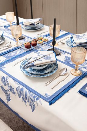 سرویس آمریکائی آبی مربع BUGİ HOME COLLECTİON - کد 896913341