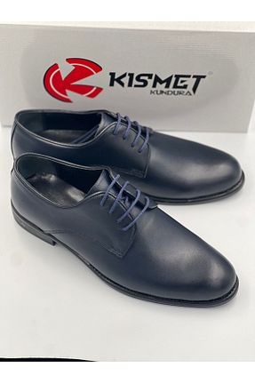 کفش آکسفورد سرمه ای مردانه چرم خالص kismet kundura - کد 896918910