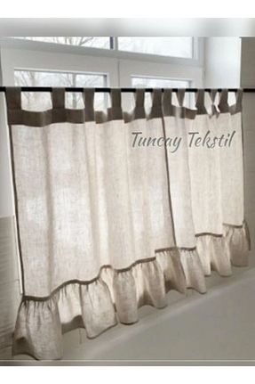 پرده زمینه بژ کتان TUNCAY TEKSTİL - کد 836373784