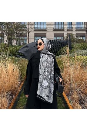 دستمال گردن مشکی زنانه ابریشم diorel - کد 891049307