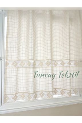 پرده زمینه بژ قابل شستشو TUNCAY TEKSTİL - کد 335164806