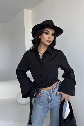 پیراهن مشکی زنانه اورسایز Sorridi - کد 896940738
