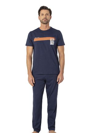 ست لباس راحتی سرمه ای مردانه %100 پنبه Pierre Cardin - کد 896979184