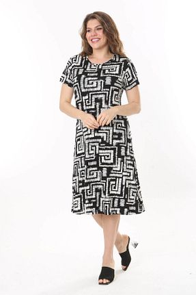 لباس سایز بزرگ مشکی زنانه ویسکون Mooi XXL - کد 829732818