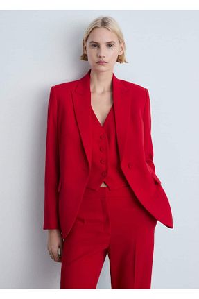 کت قرمز زنانه رگولار MANGO - کد 881762767