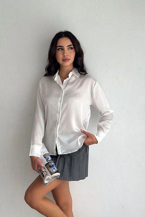 پیراهن سفید زنانه رگولار bacc - کد 897020385