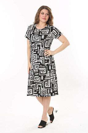 لباس سایز بزرگ مشکی زنانه ویسکون Mooi XXL - کد 829732818