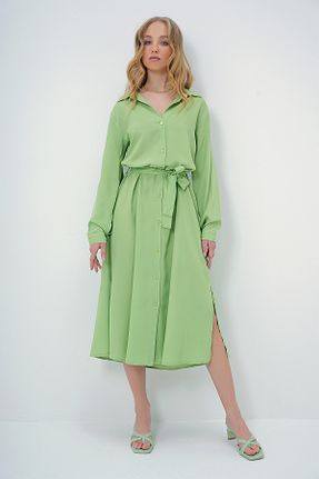 لباس سبز زنانه بافتنی Trend Alaçatı Stili - کد 896524127