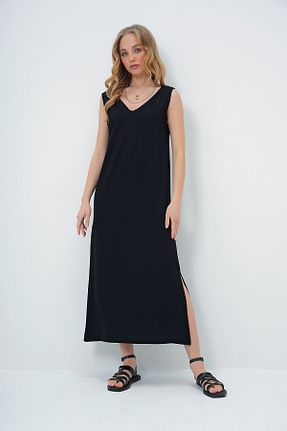 لباس مشکی زنانه بافت Trend Alaçatı Stili - کد 896524281