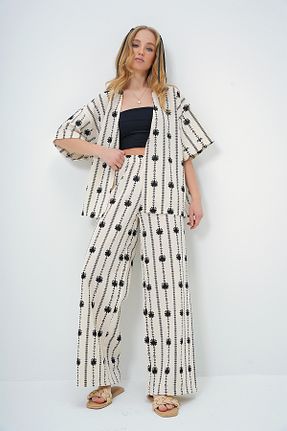 ست بالاتنه و پائین تنه مشکی زنانه رگولار Trend Alaçatı Stili - کد 896524397