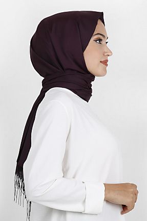 شال بنفش زنانه ویسکون RENKLİBUTİK - کد 135060212