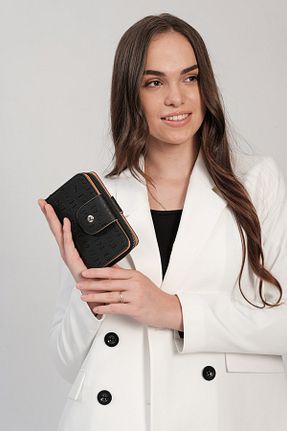 کیف پول مشکی زنانه سایز متوسط Just Polo - کد 135129295