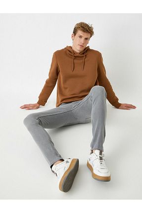 شلوار جین طوسی مردانه پاچه تنگ Koton - کد 135514044