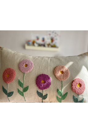 کوسن و روکش کوسن صورتی کتان shuras colors - کد 135394629
