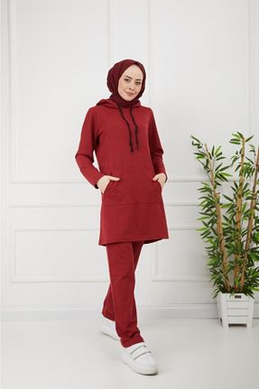 ست گرمکن حجاب زرشکی زنانه رگولار CNG MODA - کد 135829484