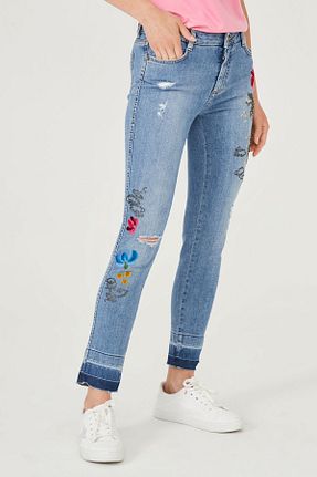 شلوار جین آبی زنانه پاچه تنگ ERMANNO SCERVINO - کد 135835546