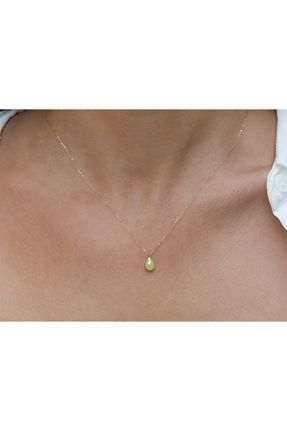 گردنبند طلا سبز زنانه 14 عیار Safir Kuyumculuk - کد 69231708